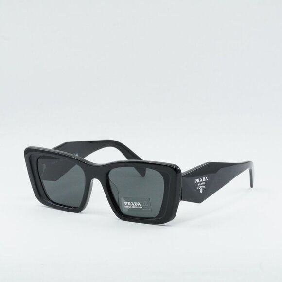 NEWEST PRADA PR08YSF 1AB5S0 BLACK DARK GREY SUNGLASSES - Picture 3 of 12